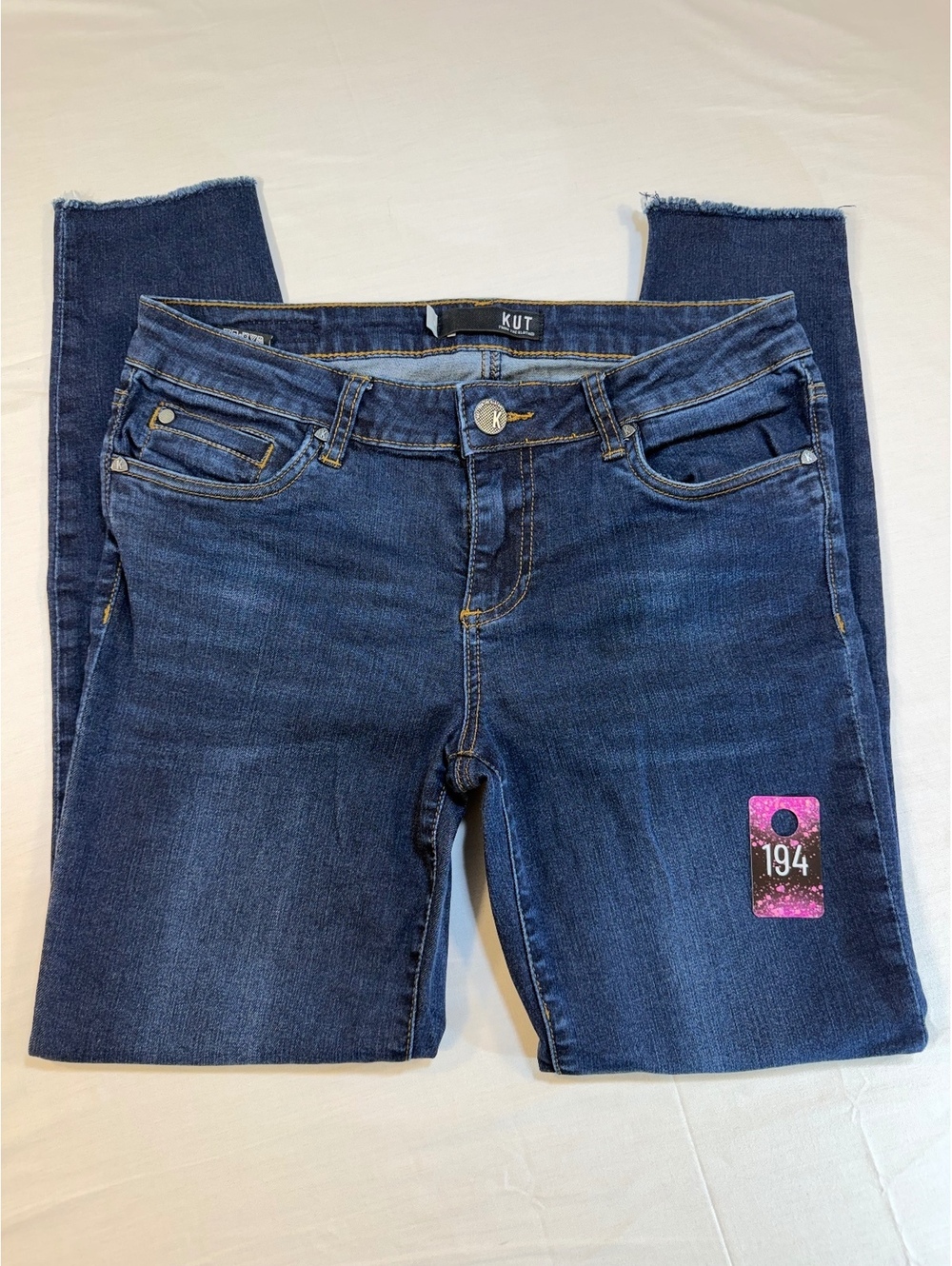 Kut from the Kloth Connie Ankle Skinny Jeans Size 6 Dark Blue Denim